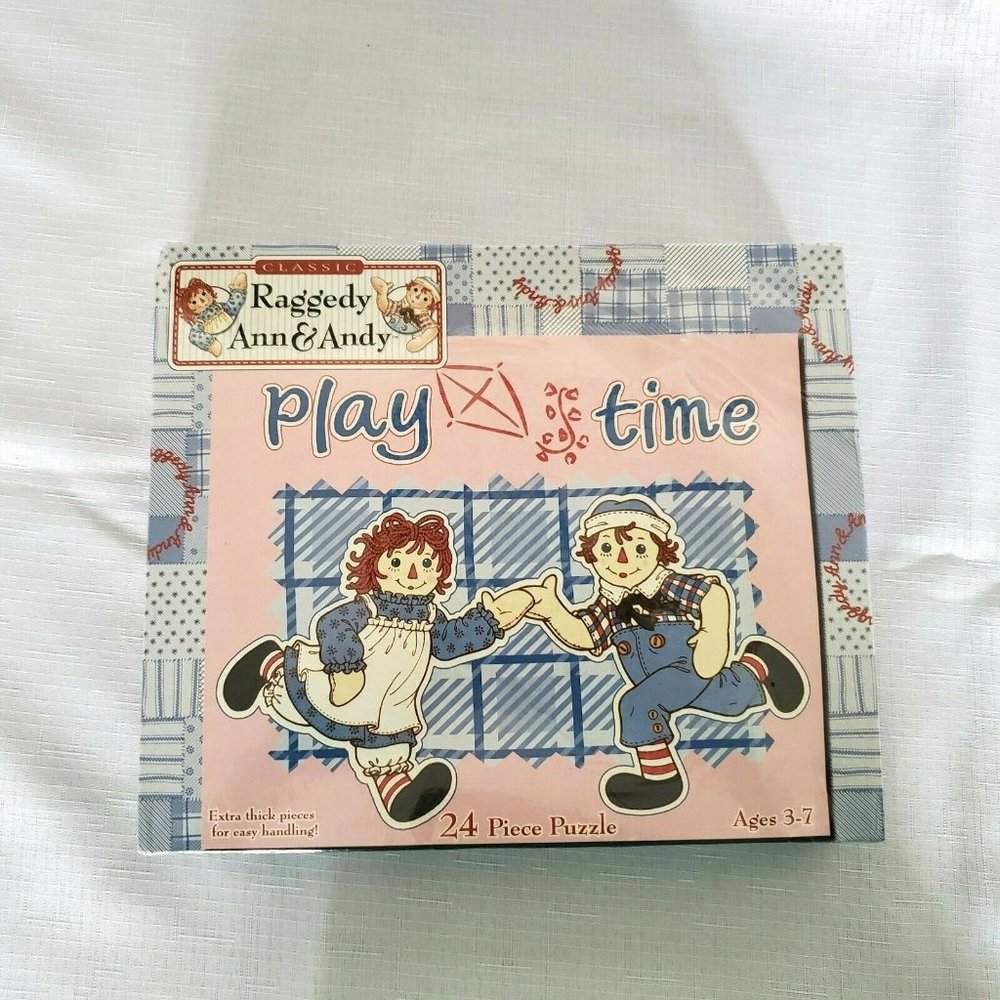 Raggedy Ann & Andy Playtime 24 Thick Piece Puzzle Sealed New 2001 Pressman